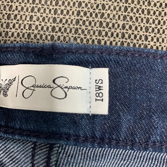 Jessica Simpson Aster Womens Size 18WS Dark Wash High Rise Slim Straight Jeans - Picture 4 of 10